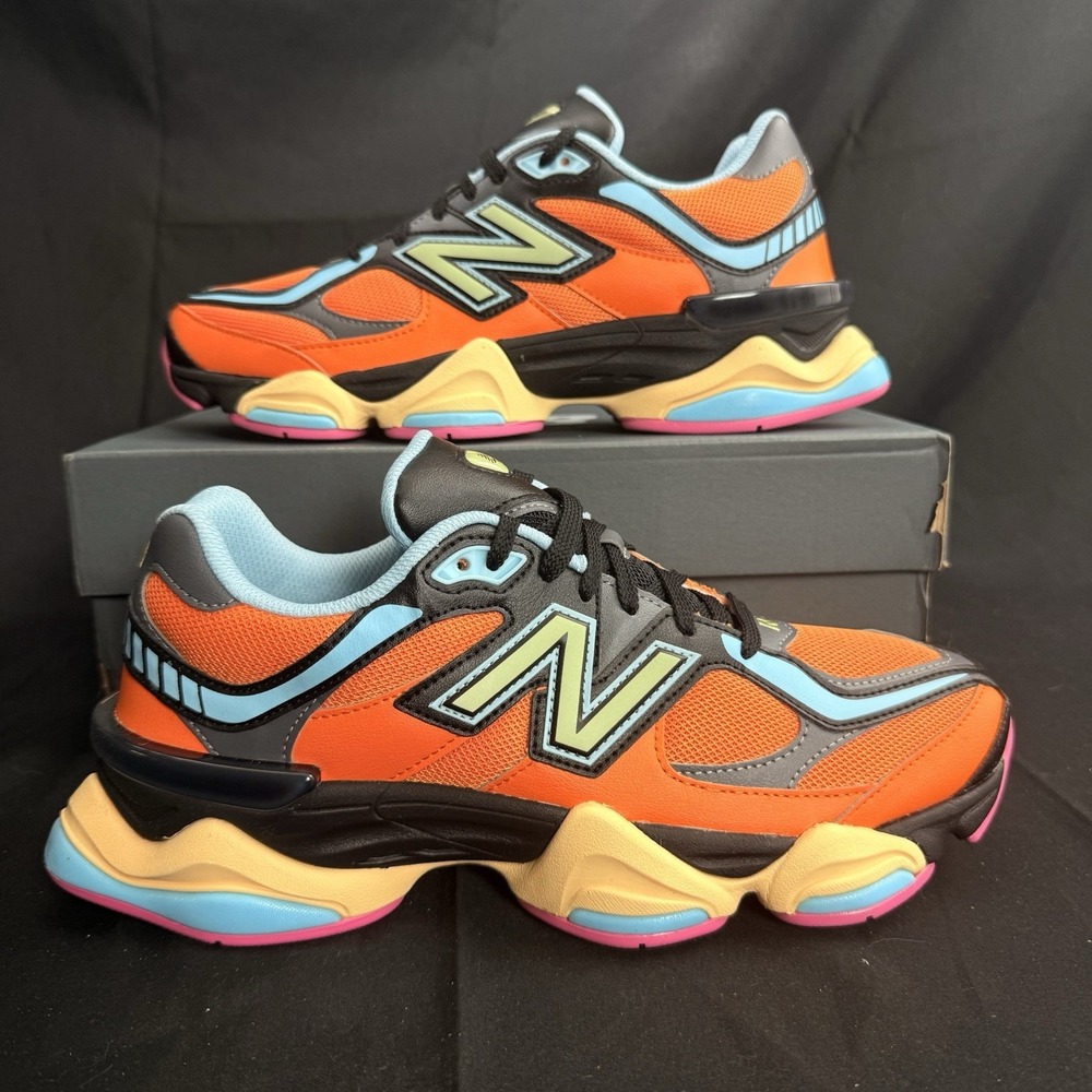 New Balance Men's 10 Orange Black Lifestyle Running Shoes 9060 U90600GB NIB